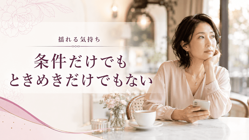 条件だけでもときめきだけでもない