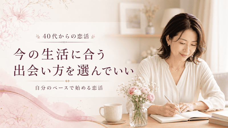 今の生活に合う出会い方を選んでいい
